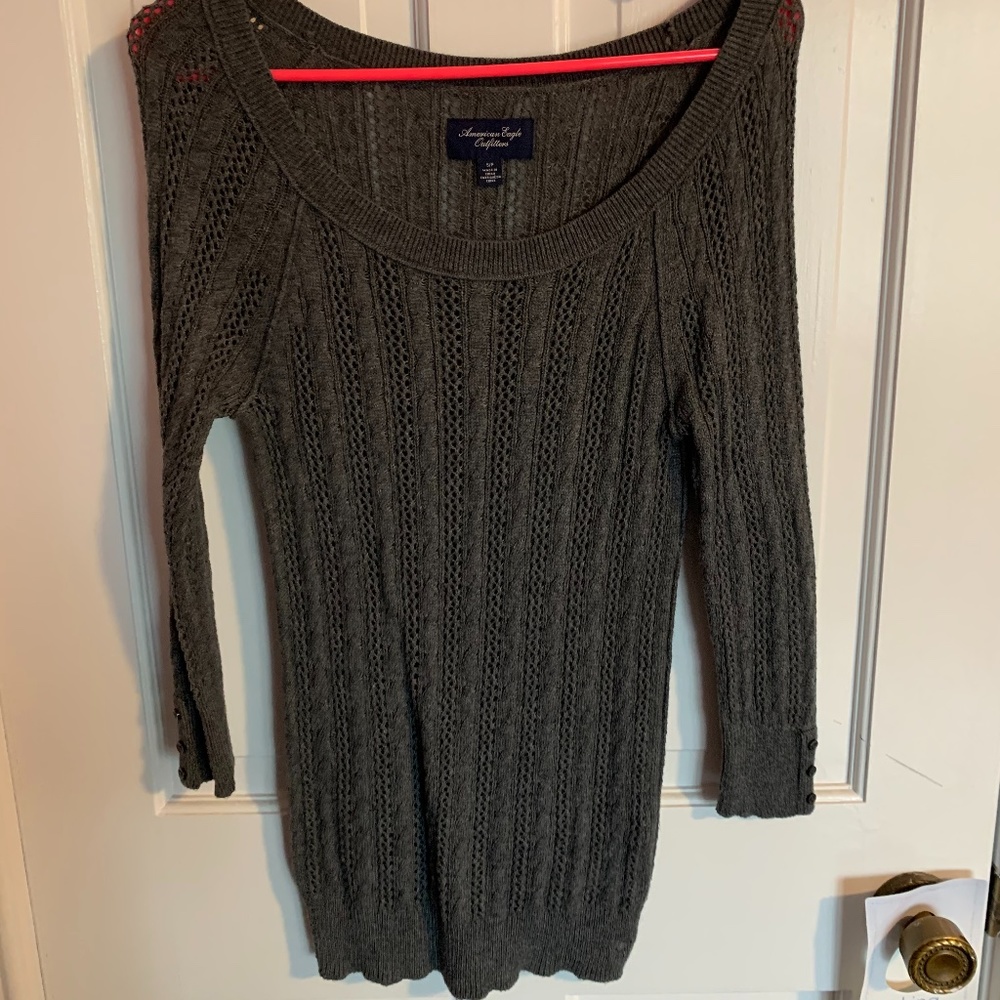 gray sweater